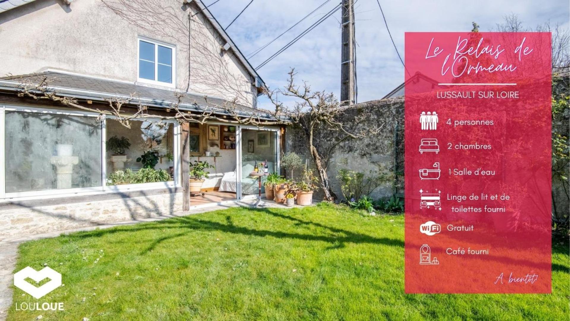 Le Relais De L'Ormeau - Charmant Gite Pour 4 Pers. Lussault-sur-Loire Экстерьер фото